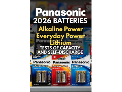 Оригінальні батарейки Panasonic 2026: повний огляд лінійок Alkaline Power, Everyday Power, Lithium — тести ємності та саморазряду