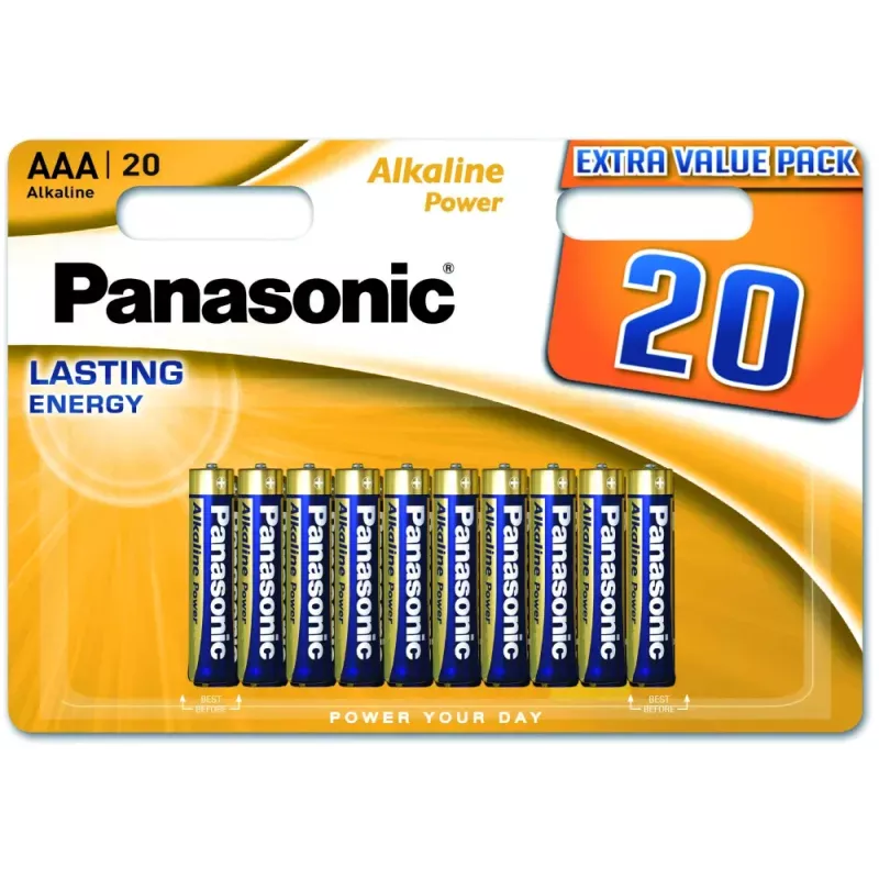 Лужна батарейка Panasonic™ Alkaline Power AAA 20шт