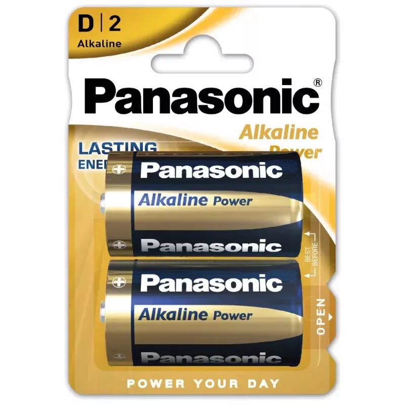 Лужна батарейка Panasonic™ Alkaline Power D 2шт