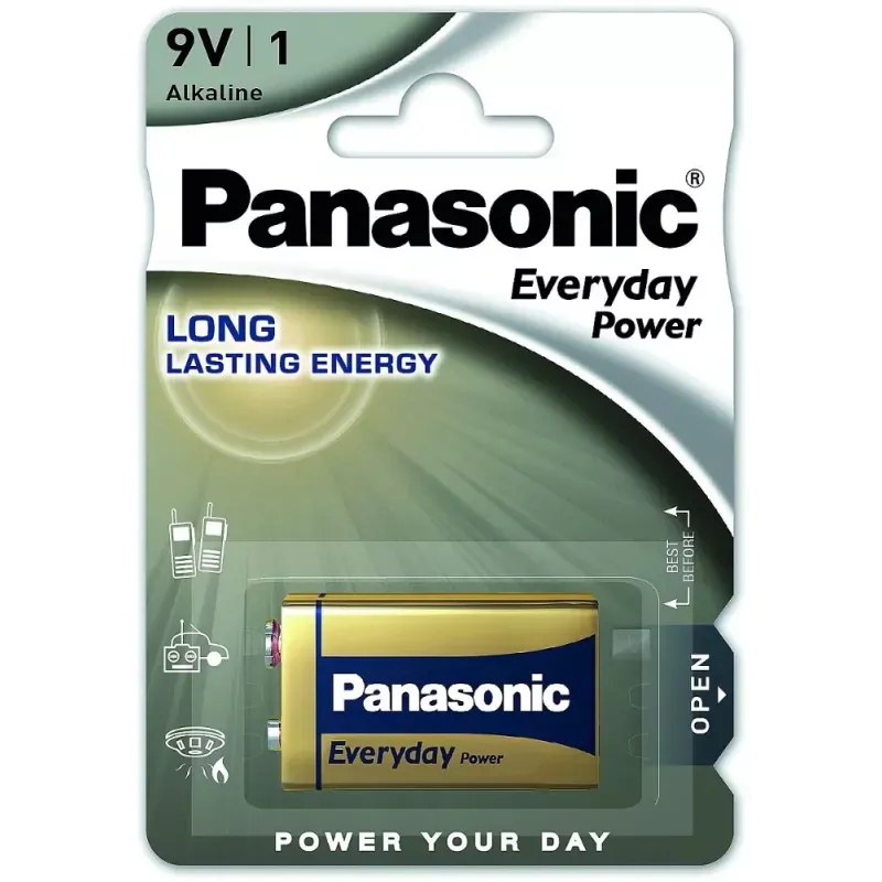 Лужна батарейка Panasonic™ Everyday Power 9V 1шт