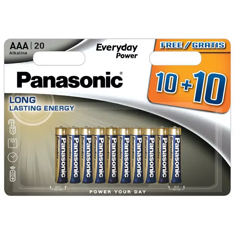 Лужна батарейка Panasonic™ Everyday Power AAA 20шт