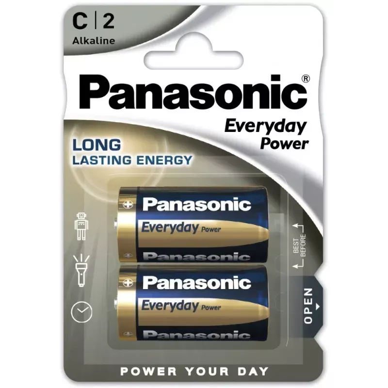 Лужна батарейка Panasonic™ Everyday Power C 2шт