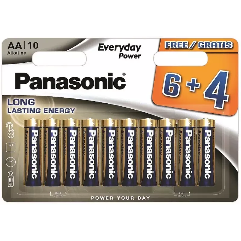 Лужна батарейка Panasonic™ Everyday Power AA 10шт