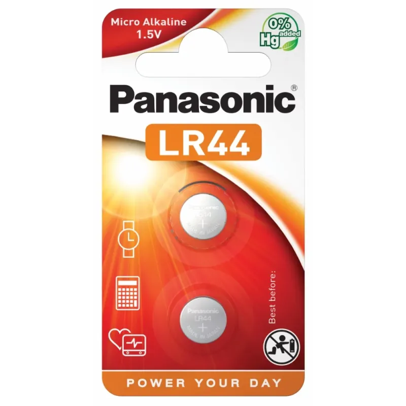 Лужна батарейка Panasonic™ Micro Alkaline LR44 2шт