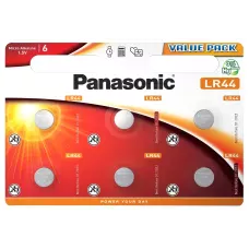 Лужна батарейка Panasonic™ Micro Alkaline LR44 6шт