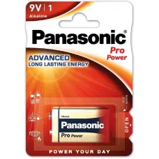 Лужна батарейка Panasonic™ Pro Power 9V 1шт
