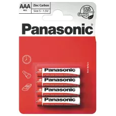 Сольова батарейка Panasonic™ Red Zinc AAA 4шт