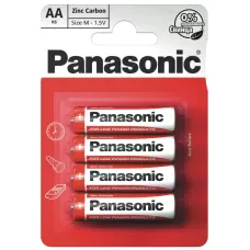 Сольова батарейка Panasonic™ Red Zinc AA 4шт